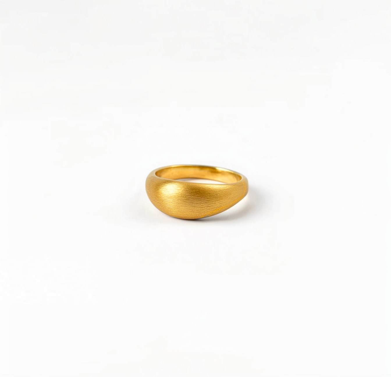 24k Pure Gold Dome Ring, Minimalist Simple Gold Wedding Band for Men and Women