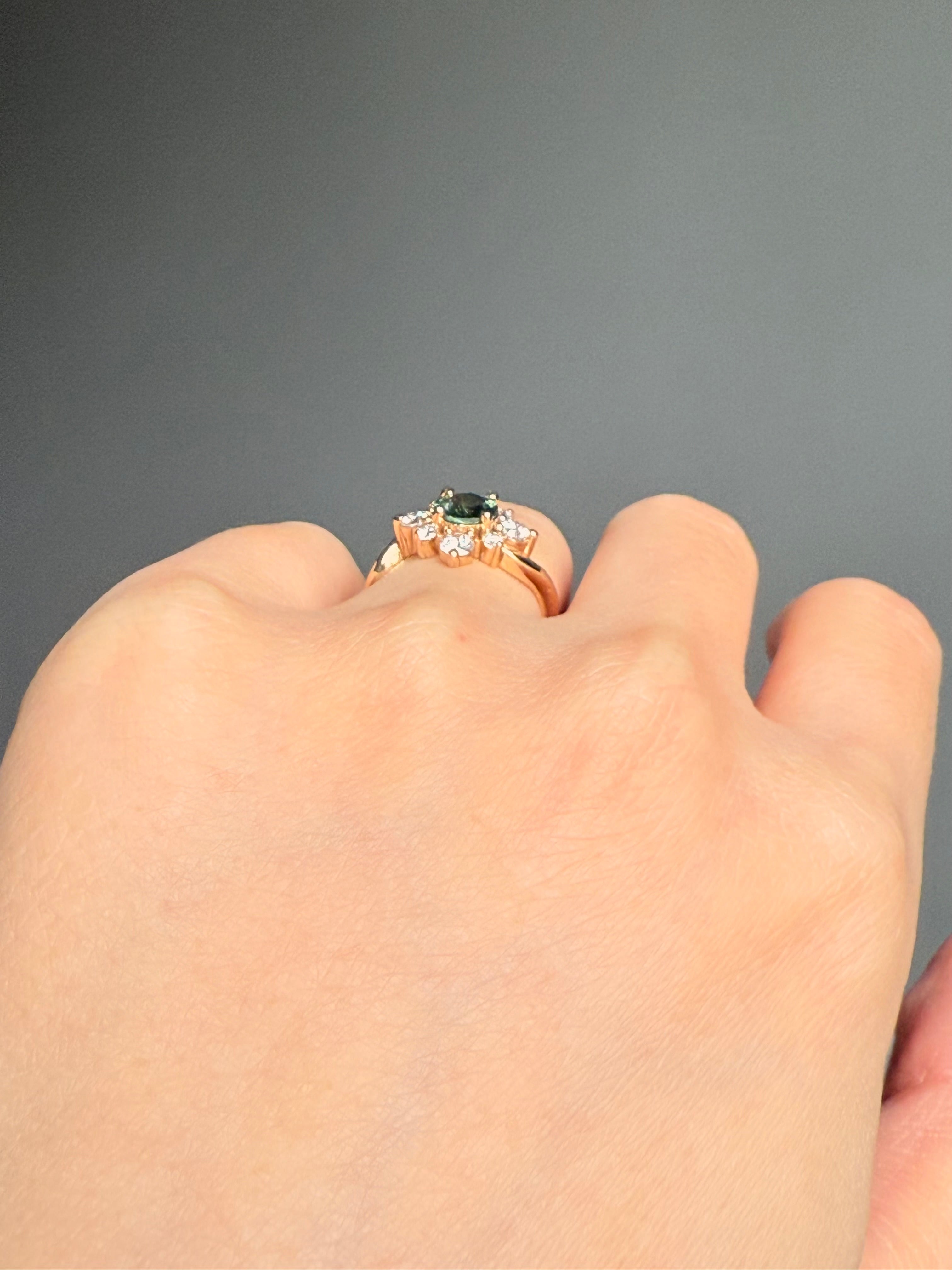 14k Gold Blue Sapphire ring, Classic Sapphire Engagement ring