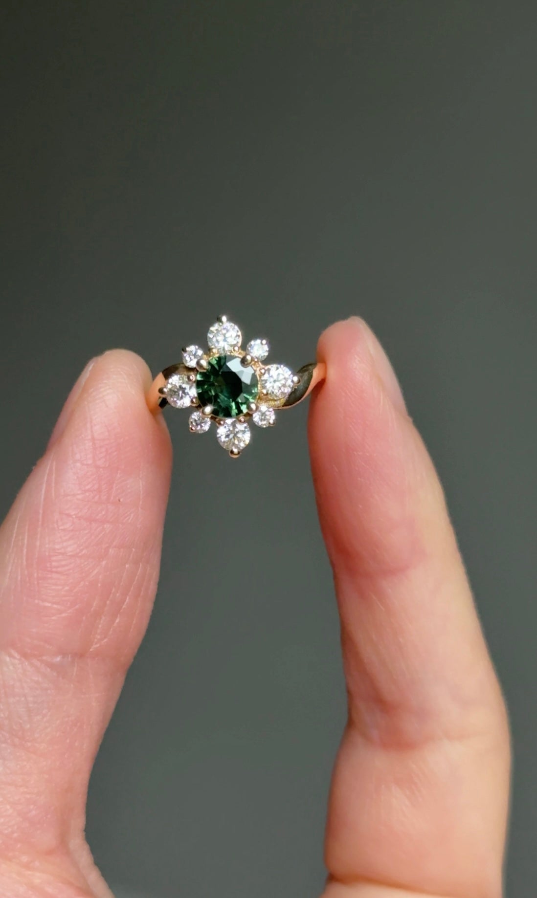 14k Gold Blue Sapphire ring, Classic Sapphire Engagement ring