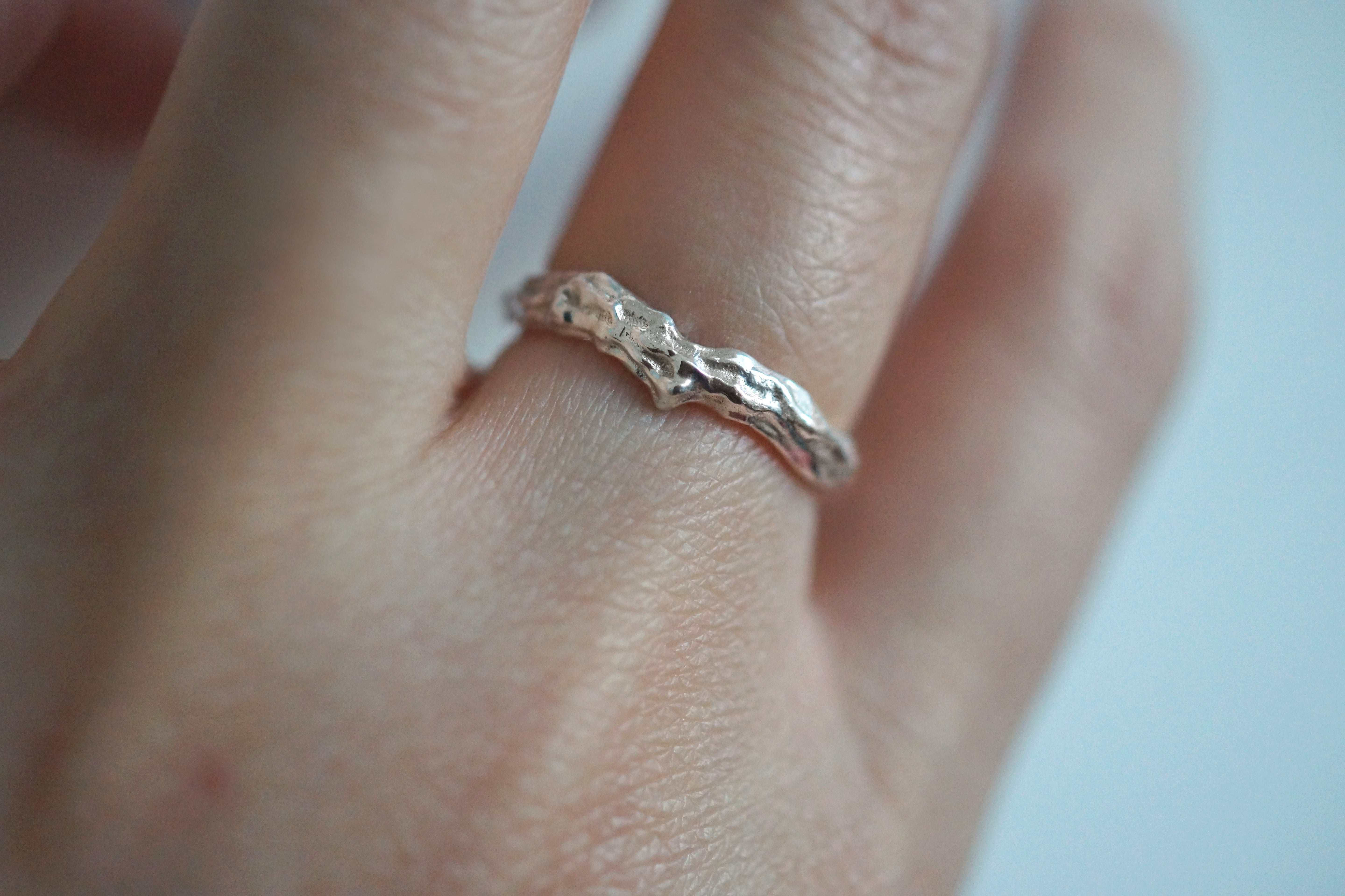 Size US5, Twig wide band, Gold Wedding Band, Strong Band for men and women, Ship Next Day