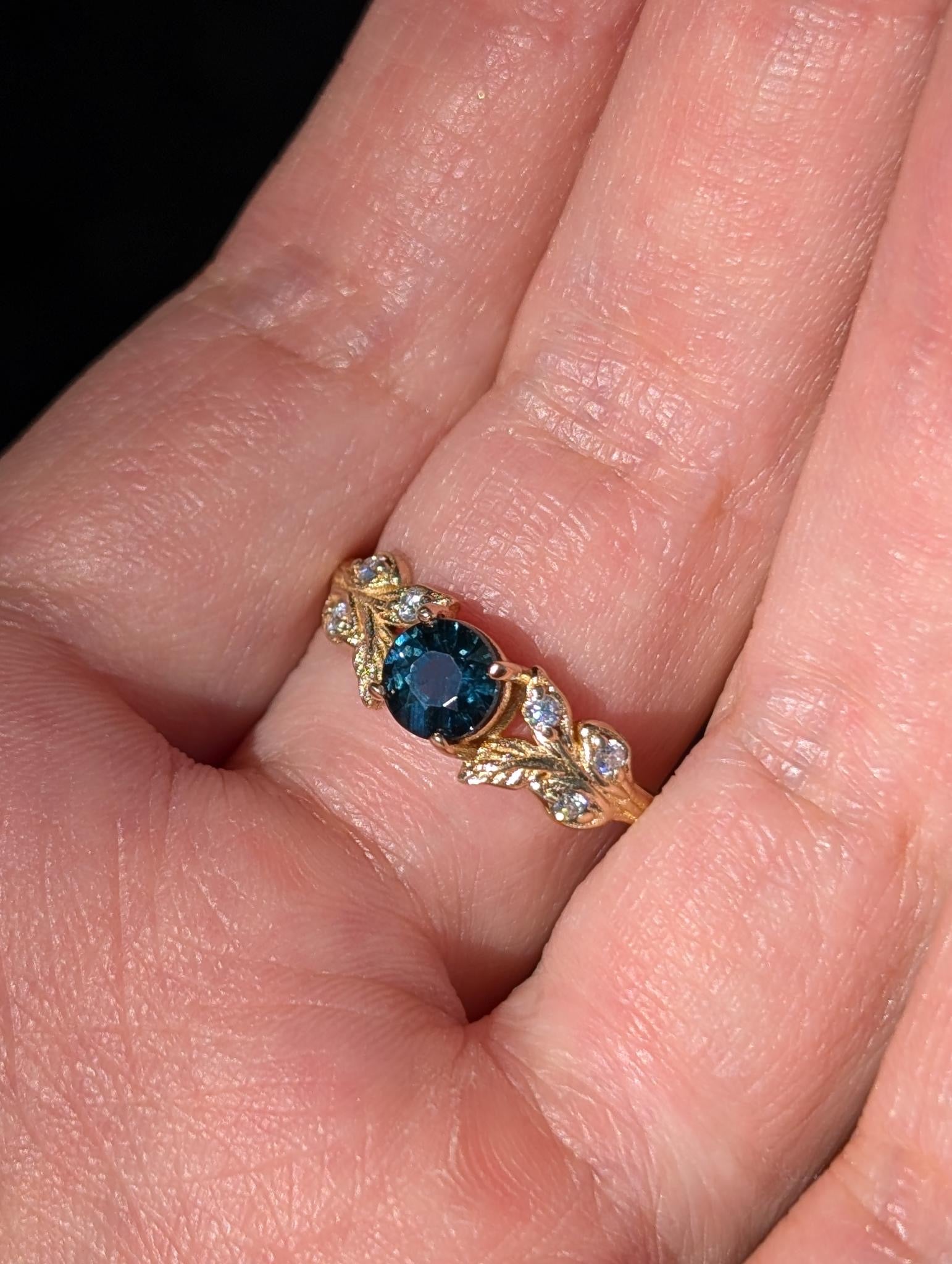 Hidden Valley Sapphire Engagement Ring, Rare Blue Sapphire Engagement Ring