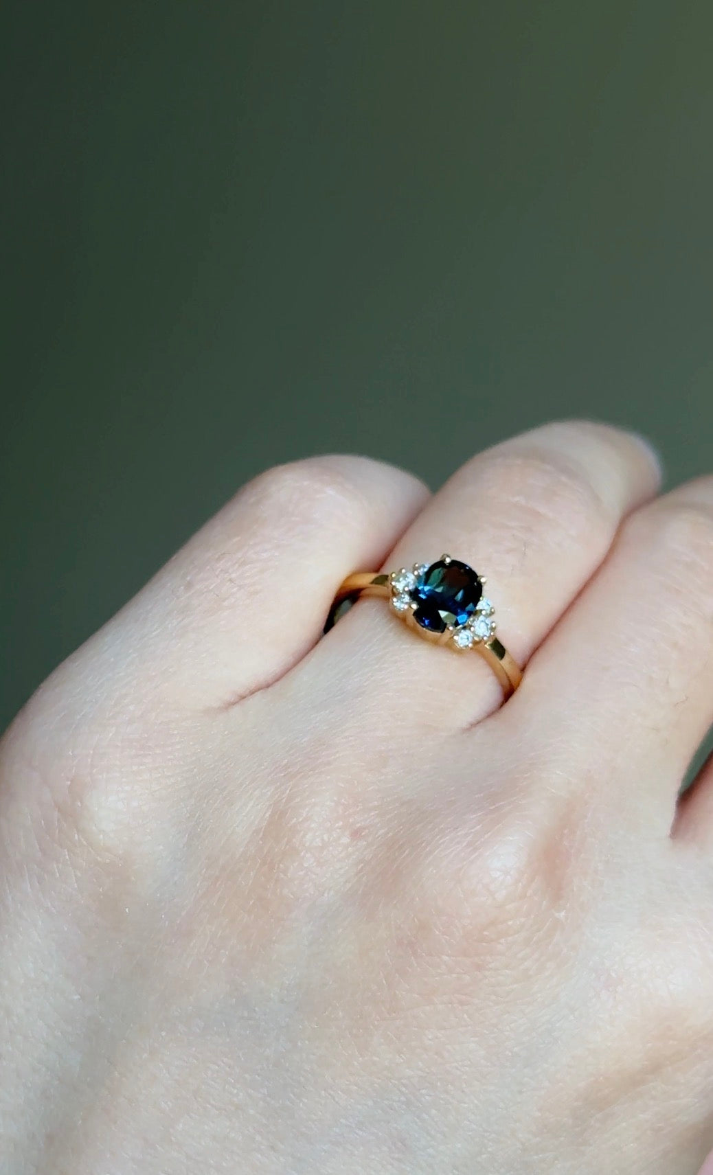 Classic Dainty Sapphire ring, Rare Blue Sapphire Engagement ring