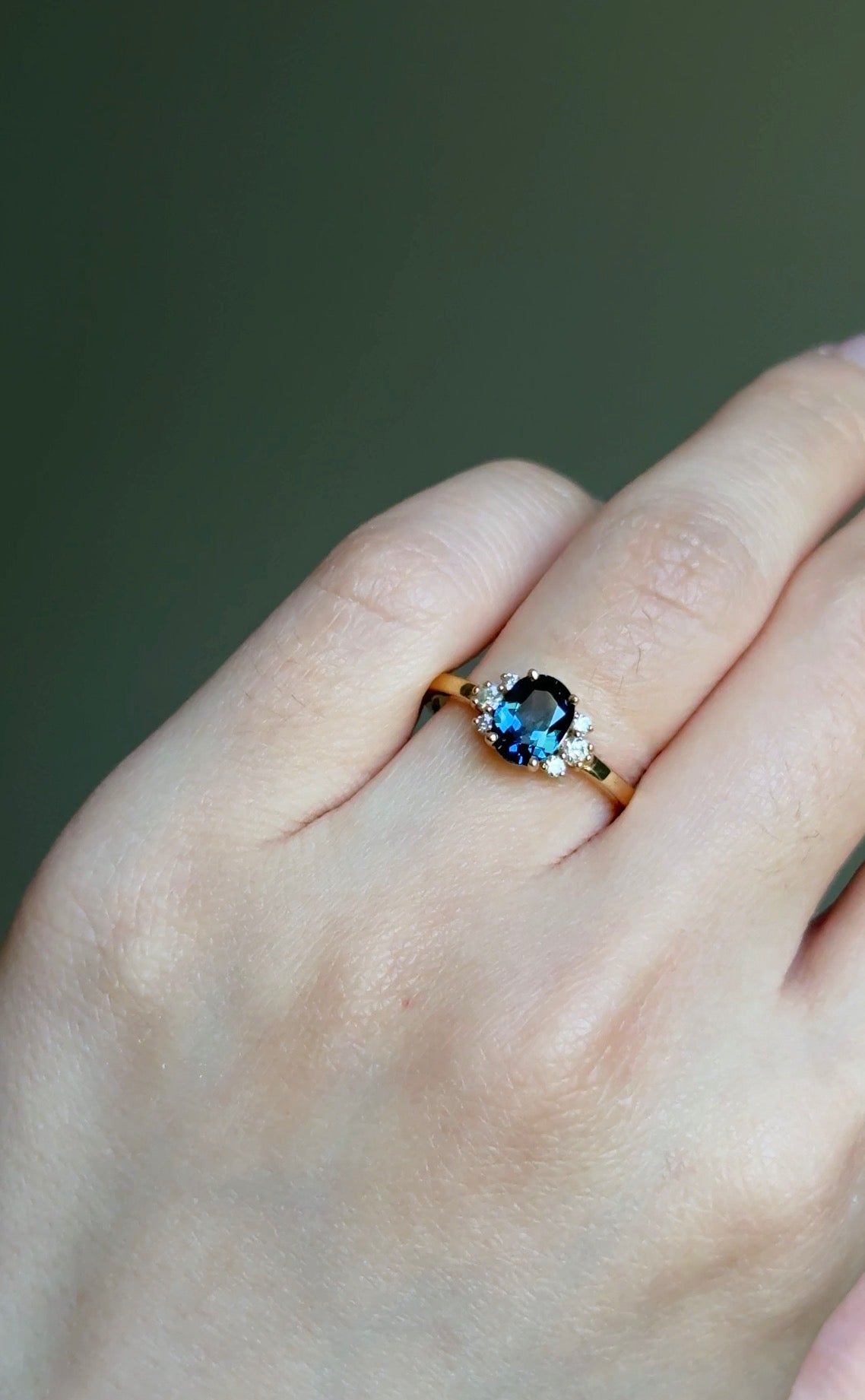 Classic Dainty Sapphire ring, Rare Blue Sapphire Engagement ring