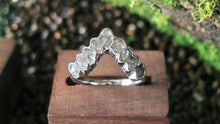 Load image into Gallery viewer, Herkimer Diamond Wedding Ring, Raw Crystal Wedding Ring
