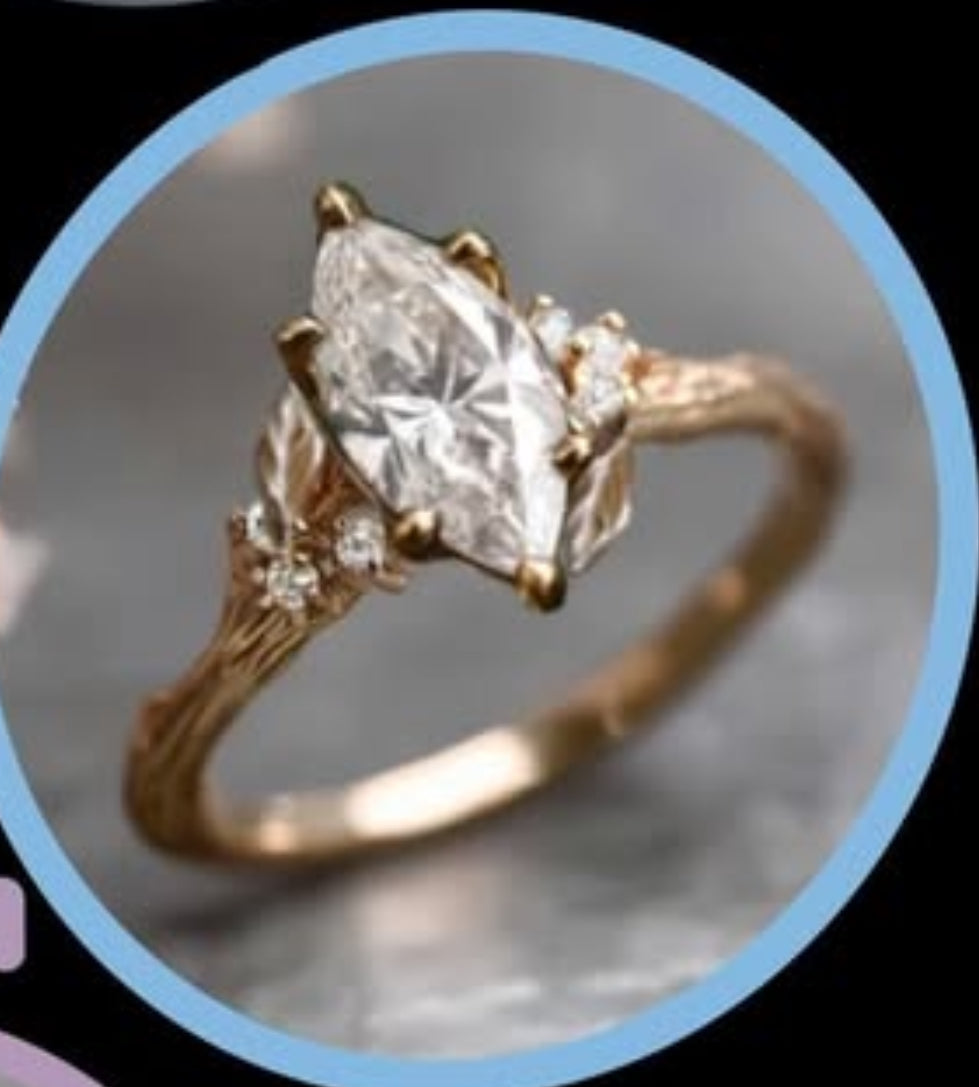 Custom Order for Mary-14k Yellow Gold Wedding Set