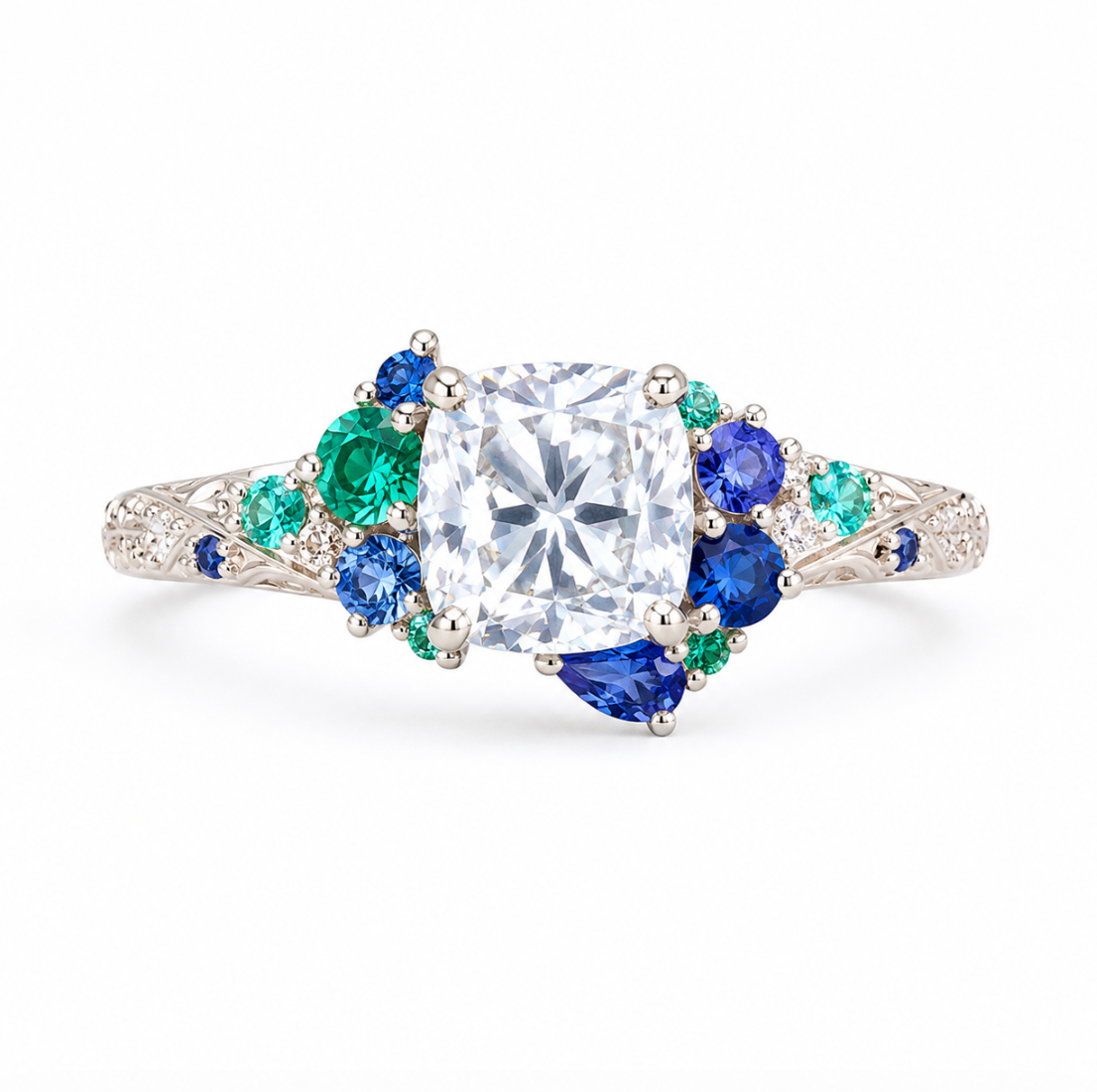 Cushion Lab Diamond Engagement Ring, Diamond Engagement Ring