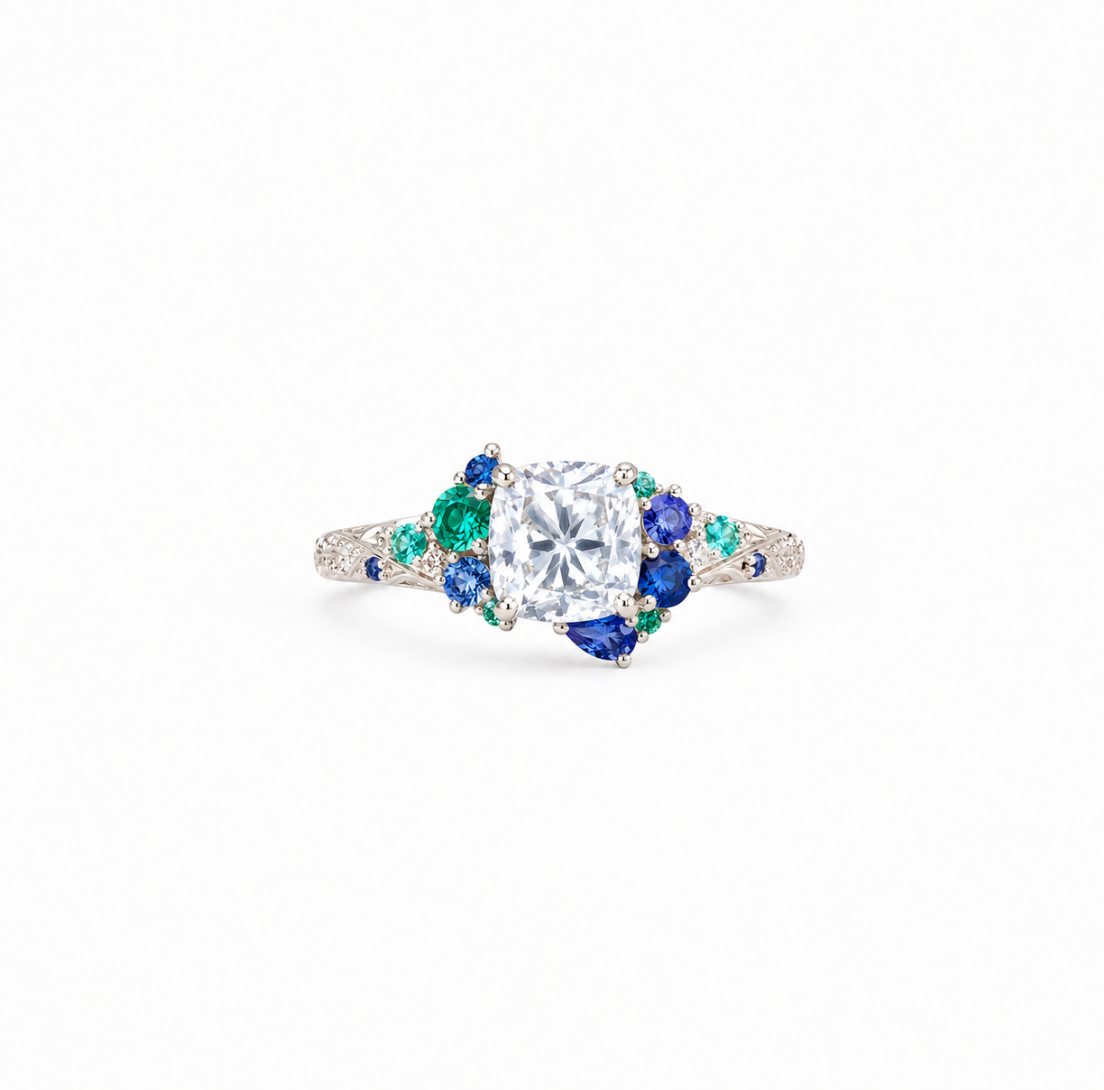 Cushion Lab Diamond Engagement Ring, Diamond Engagement Ring