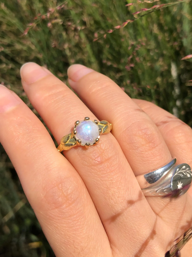 Ocean Fairy, Moonstone Engagement Ring