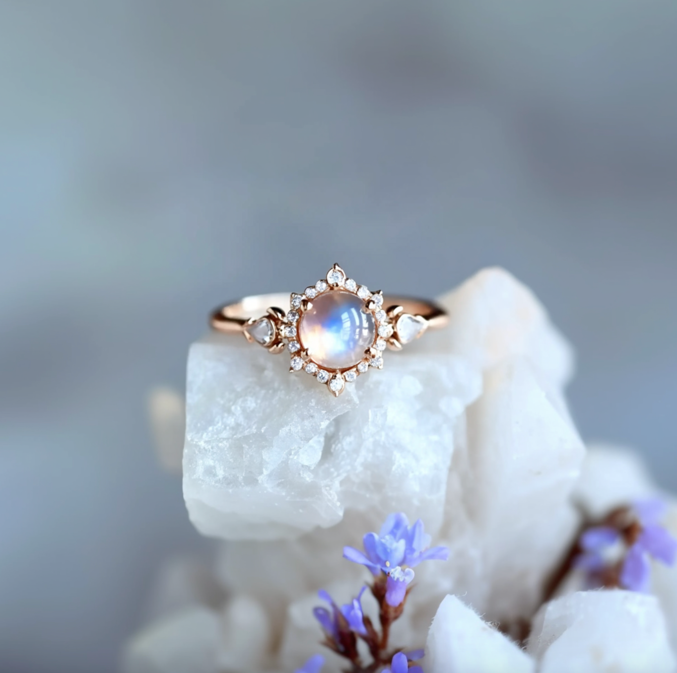Moonstone Ring, Moonstone Engagement Ring