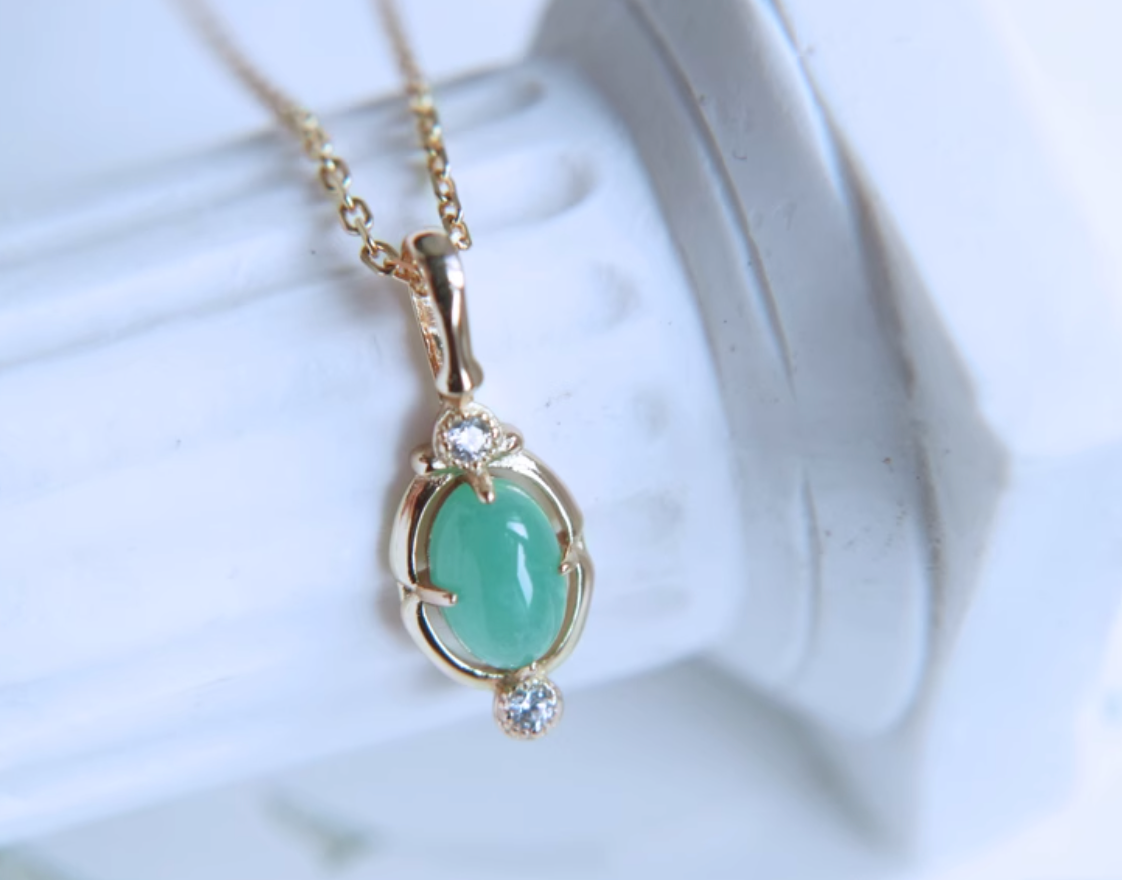 Blue Amazon Stone Necklace, Sterling Silver Amazon stone Pendant, Silver Necklace