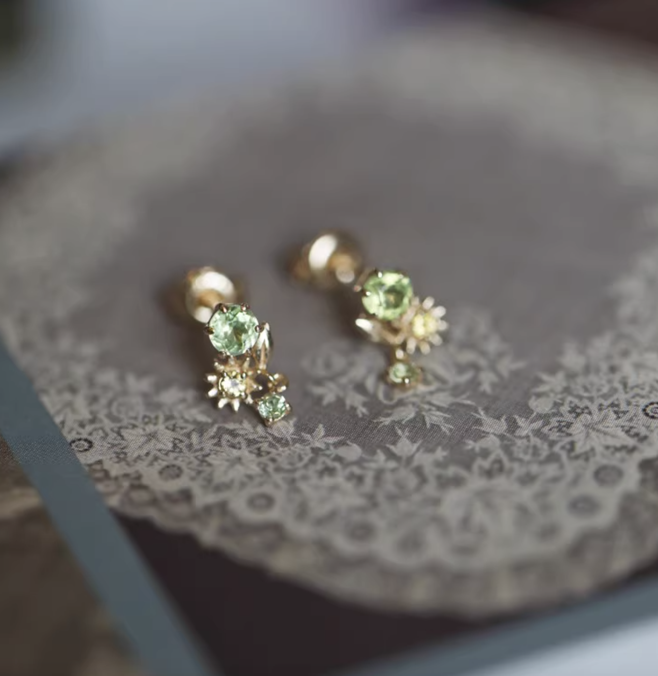 Green Peridot earrings, Sterling Silver Earring Gift, August birthstone earrings