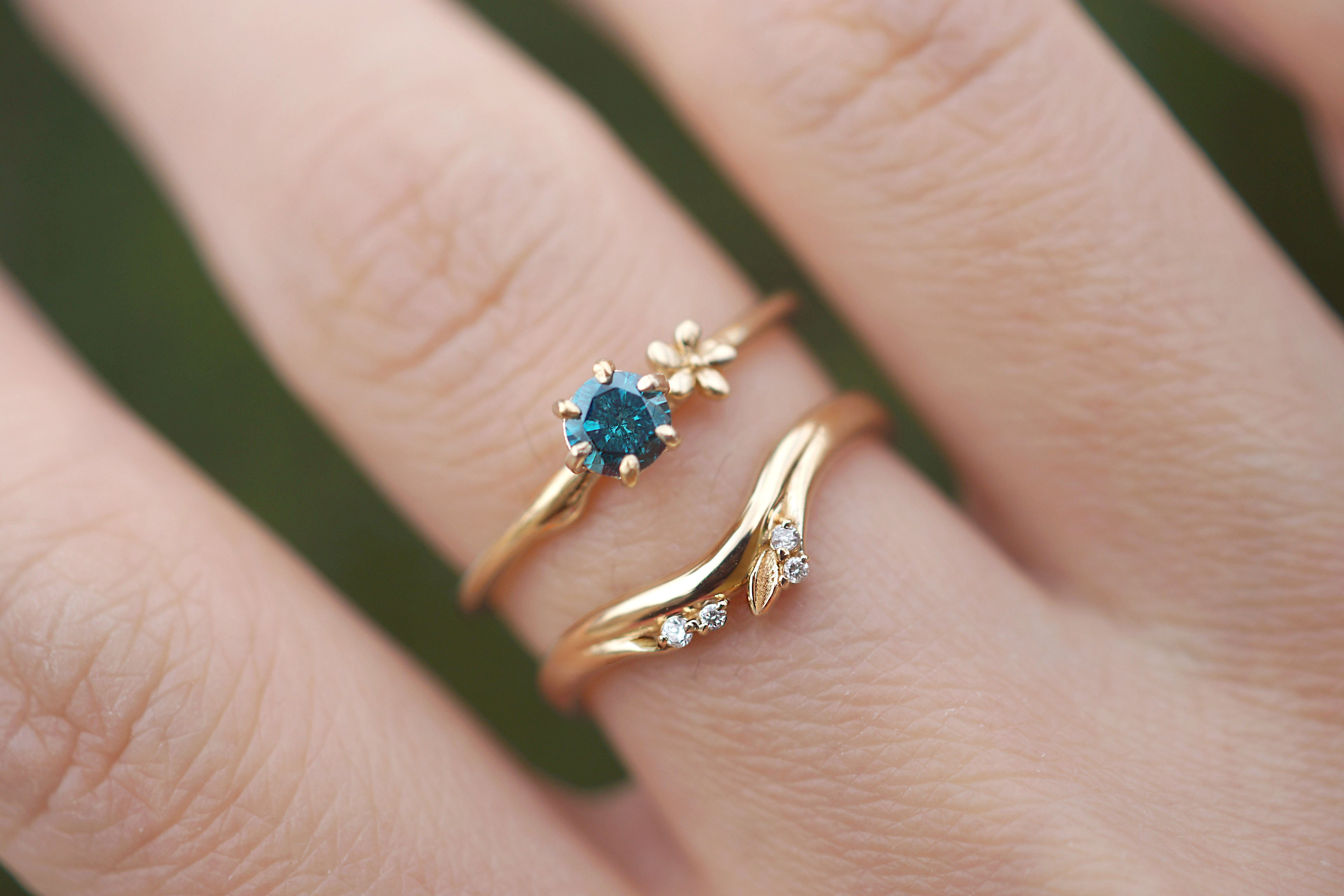 Liberty 14k Gold Diamond Chevron Wedding Ring, Wedding Rings For women gold