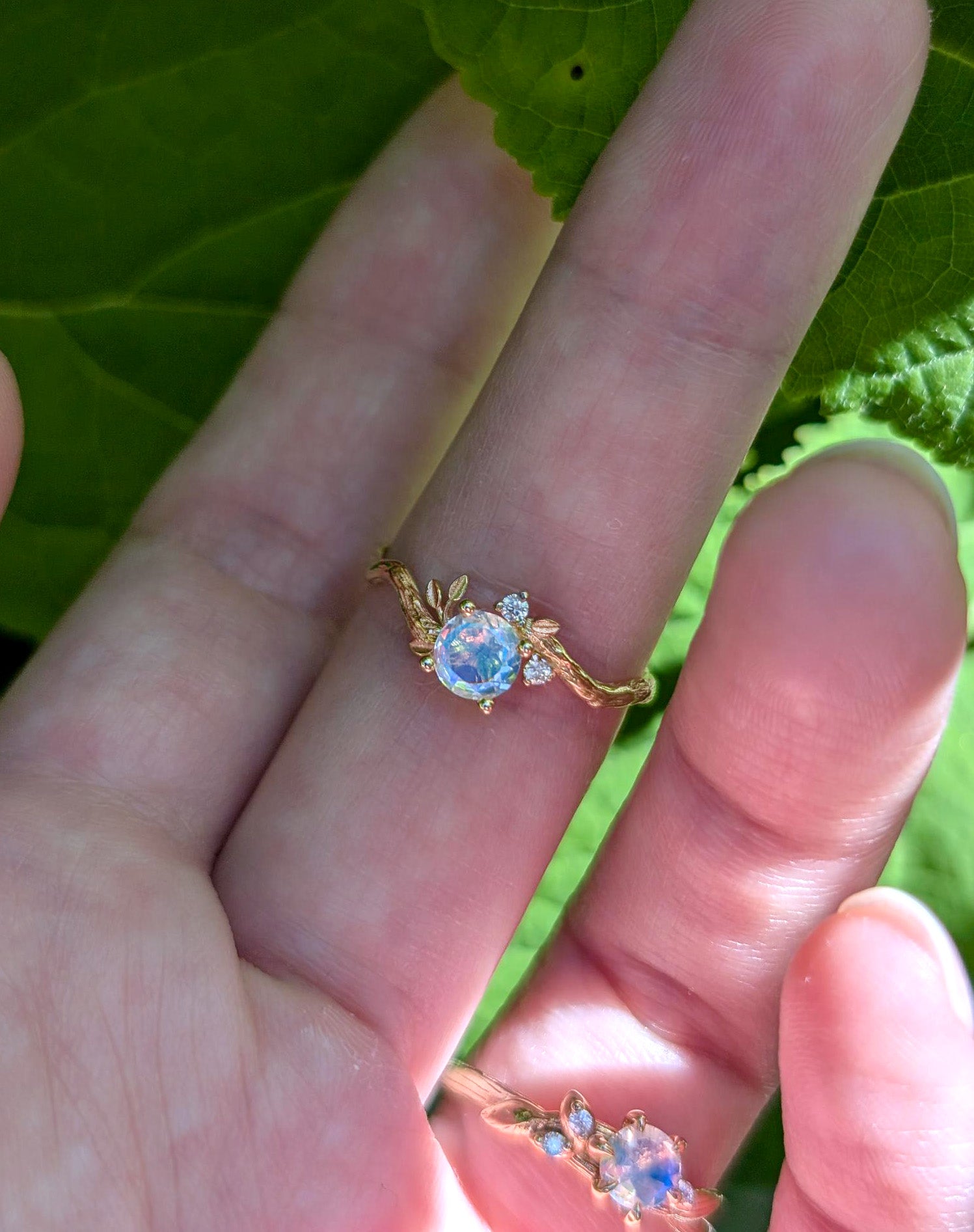 Twilight Dream Moonstone Engagement Ring