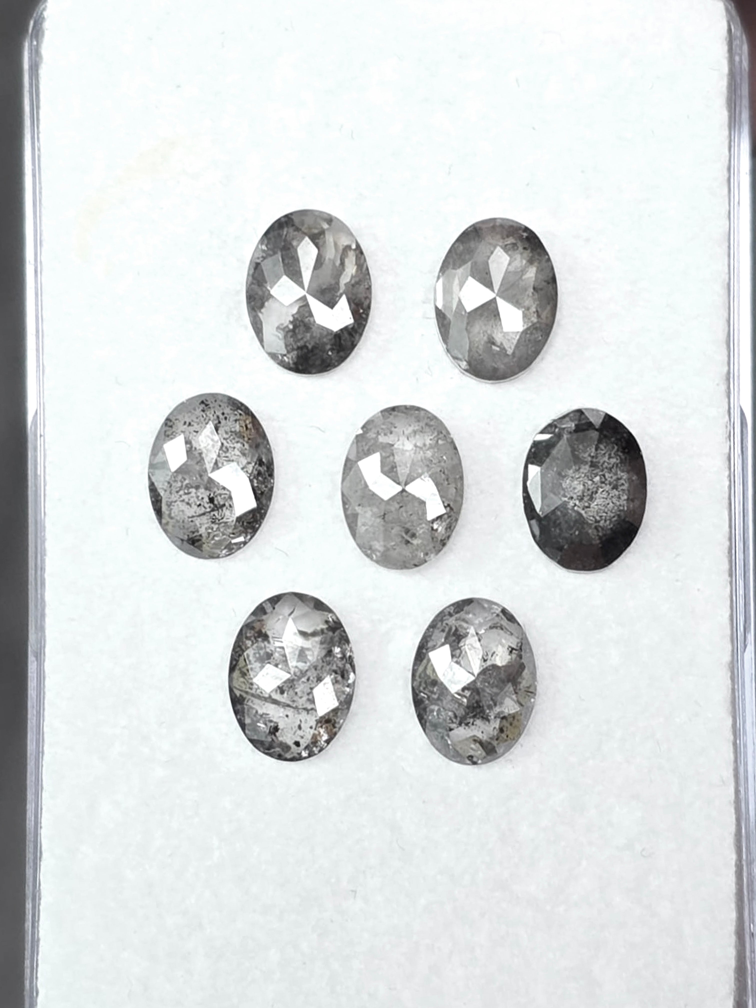 Nebrisa Salt and Pepper Diamond Ring, Oval Salt and Pepper Diamond Engagement Ring