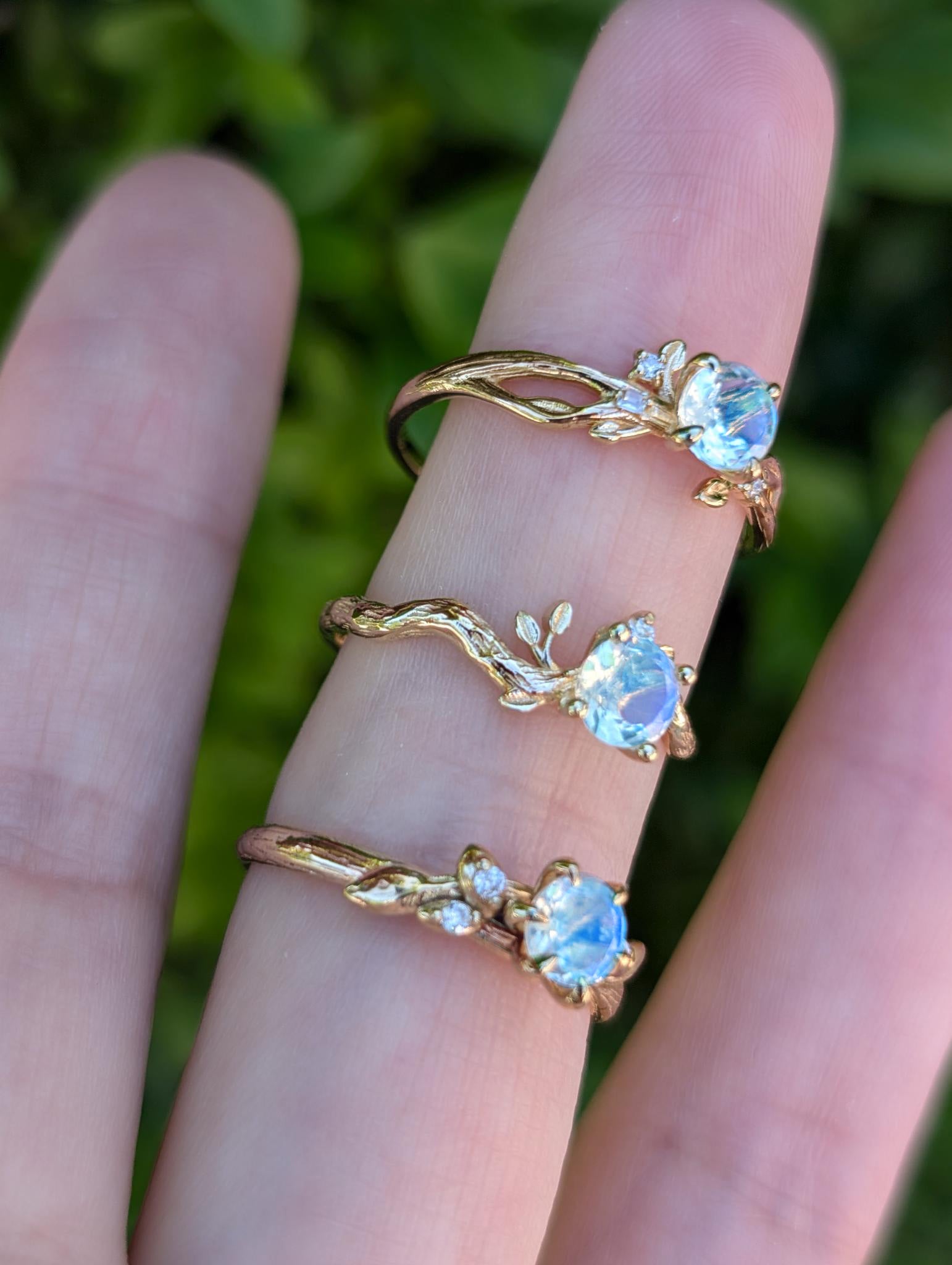 Twilight Dream Moonstone Engagement Ring