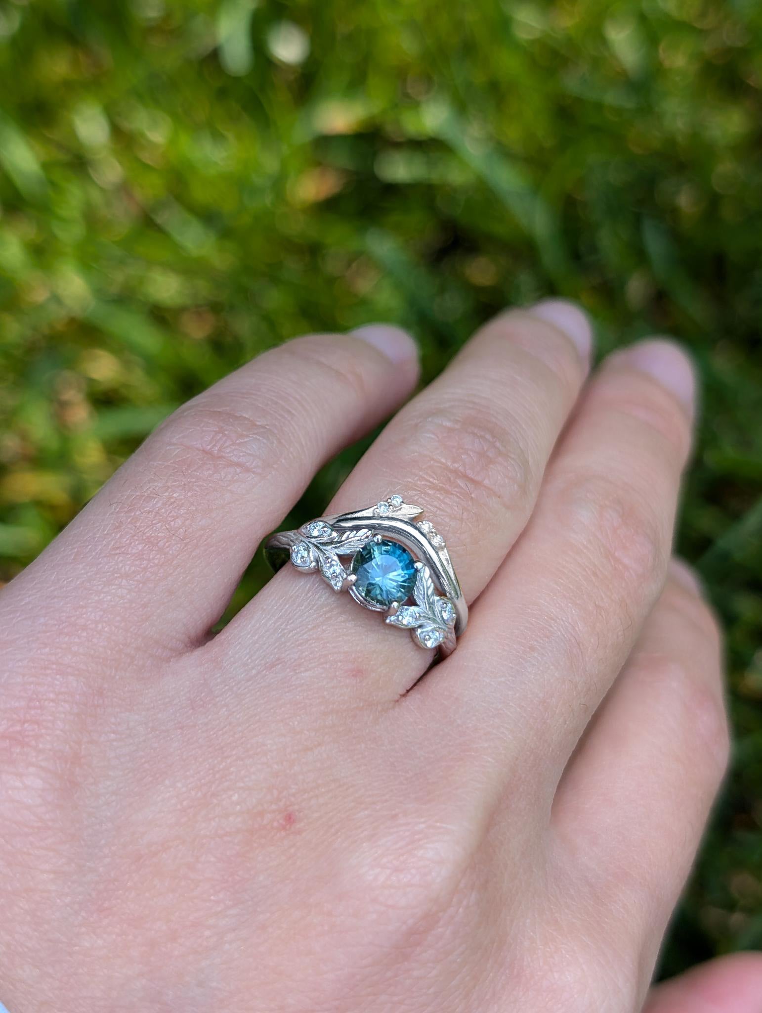 Hidden Valley Sapphire Engagement Ring, Rare Blue Sapphire Engagement Ring