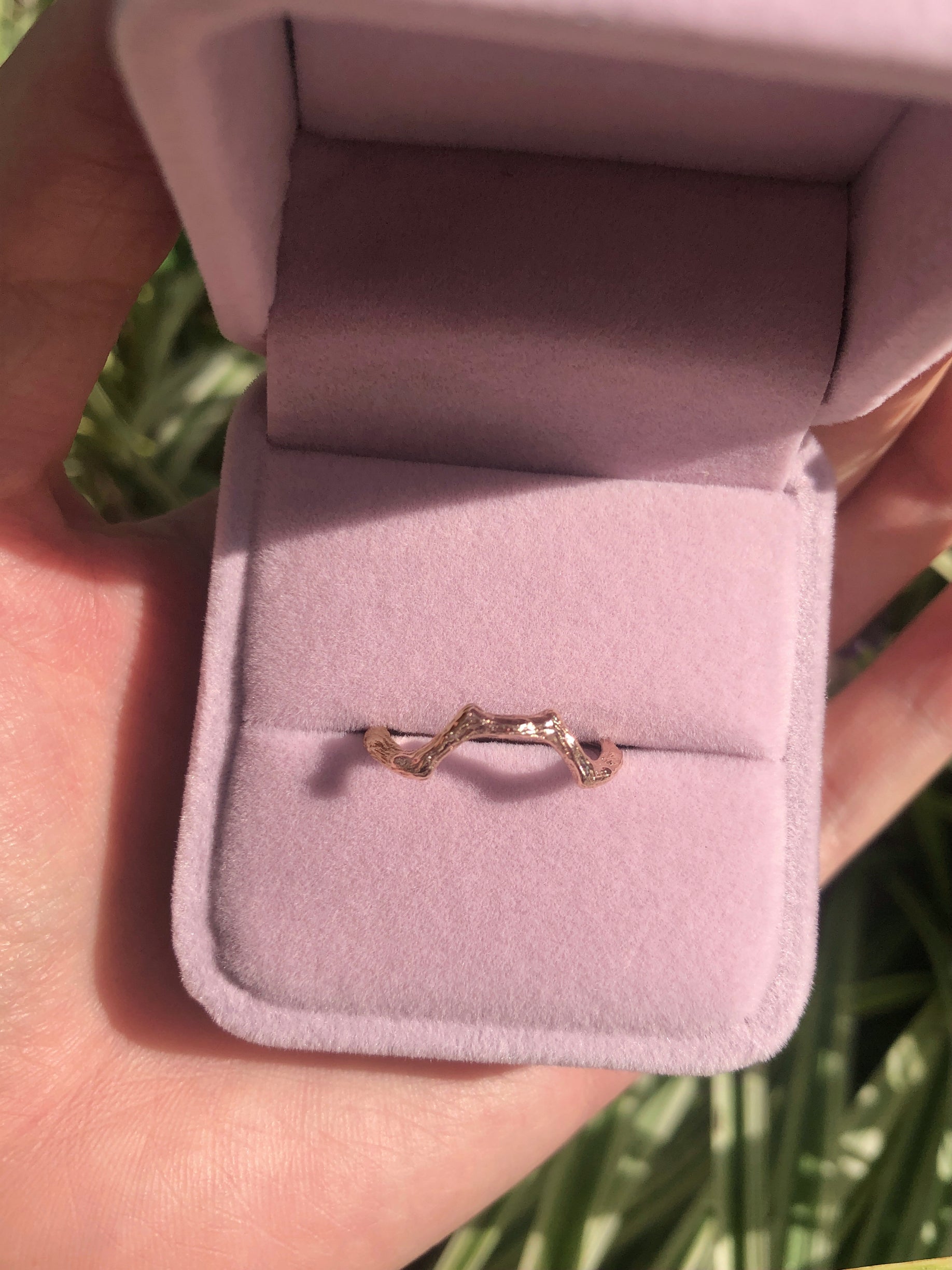 Linden Love Twig Wedding Ring, Wedding Matching Band