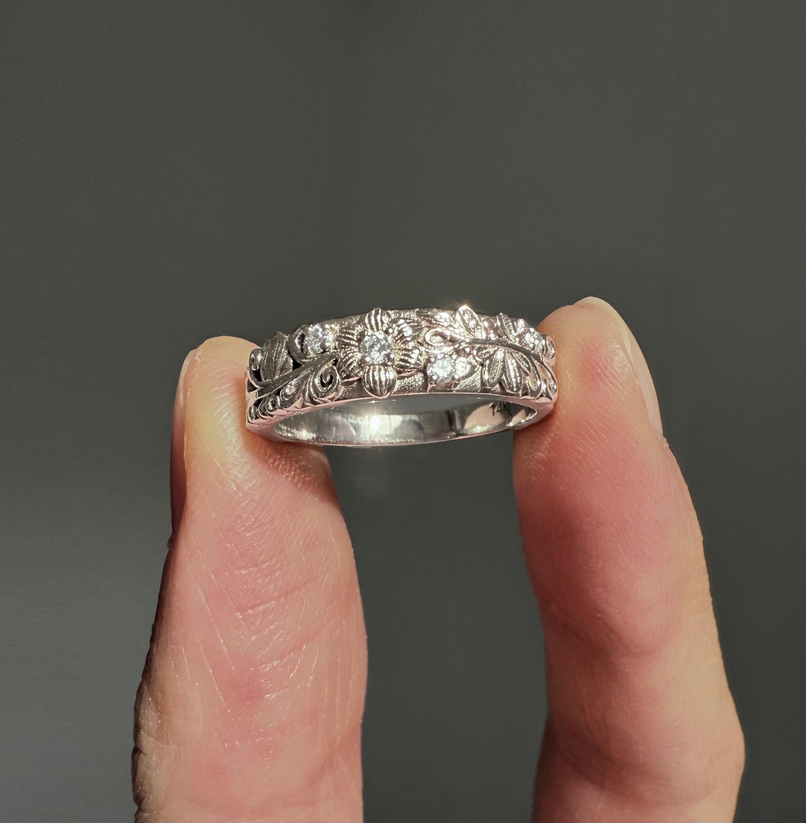 Diamond Wedding Band, Diamond Wedding Ring, Wedding Band For men and women