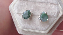 Load and play video in Gallery viewer, Moss Agate Earrings, Moss Agate Studs
