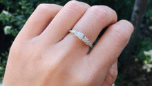 Load image into Gallery viewer, Raw Diamond Engagement Ring, Tree Leaf Diamond Ring
