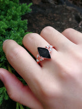 Load image into Gallery viewer, JadedDesignNYC Black Tourmaline Wedding/Engagement Ring
