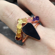 Load image into Gallery viewer, JadedDesignNYC Rainbow Onyx-Ombre Engagement Ring
