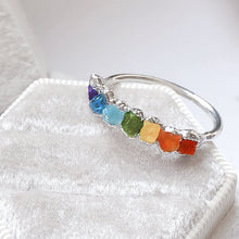Load image into Gallery viewer, JadedDesignNYC Raw Gemstones Chakra Engagement Ring
