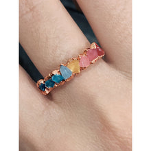 Load image into Gallery viewer, JadedDesignNYC Silver Rainbow Stones Ombre Engagement Ring
