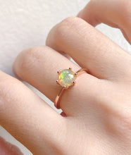 Load image into Gallery viewer, JadedDesignNYC White Fire Opal Engagement Ring
