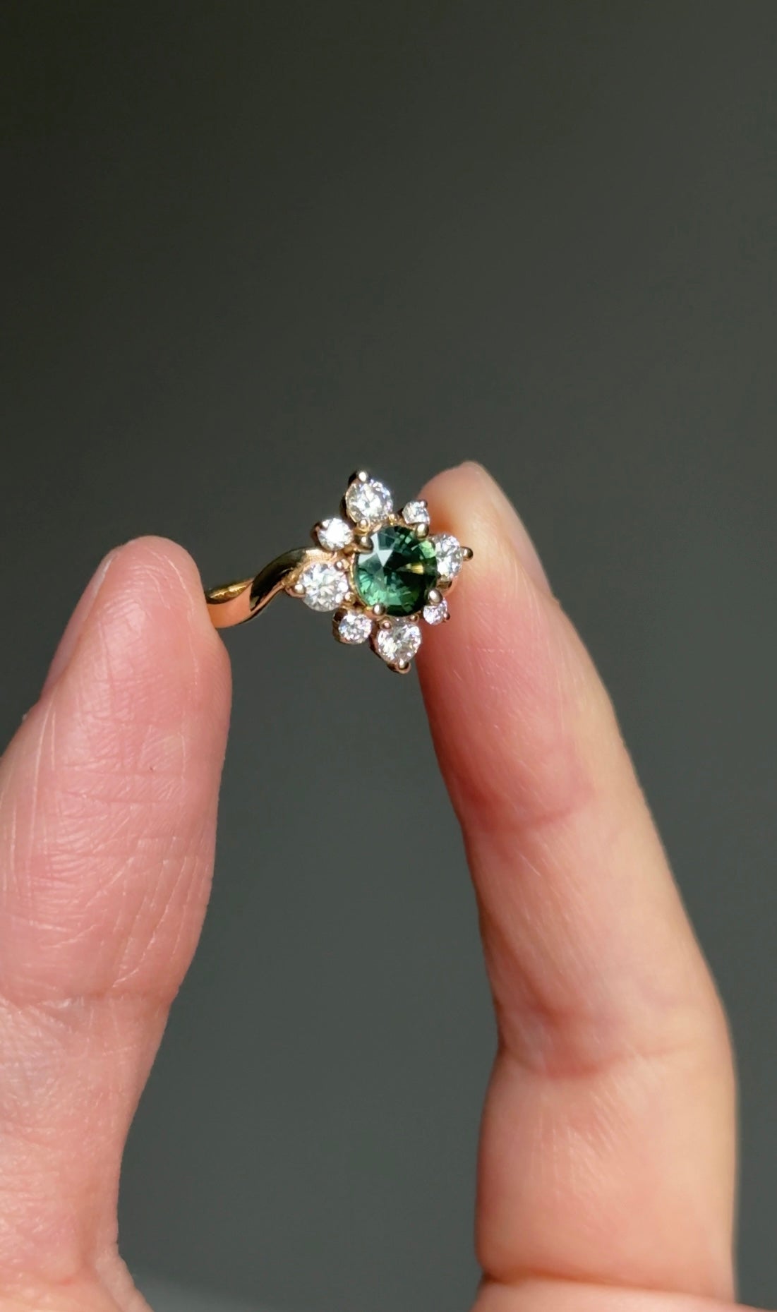 14k Gold Blue Sapphire ring, Classic Sapphire Engagement ring