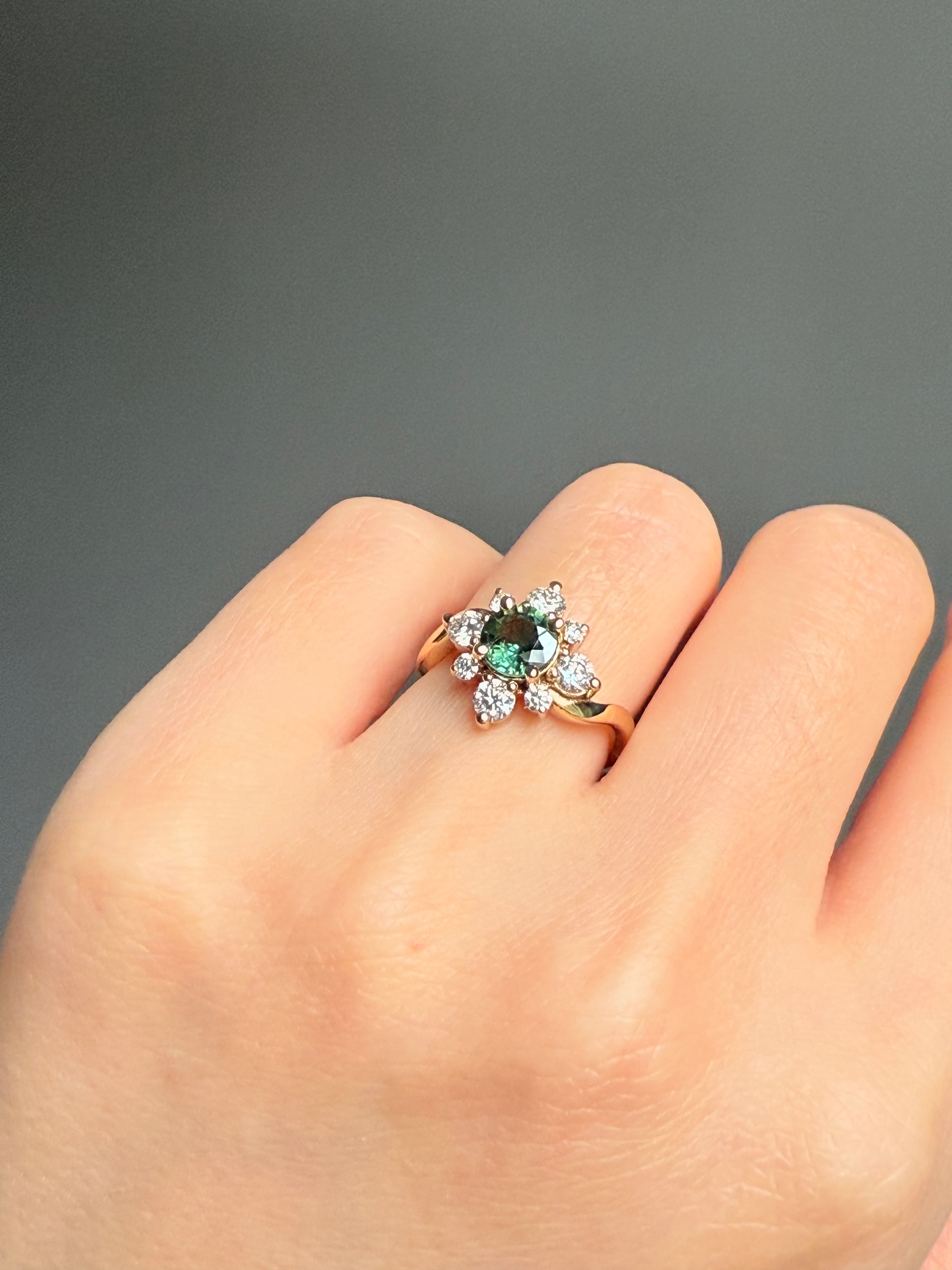 14k Gold Blue Sapphire ring, Classic Sapphire Engagement ring