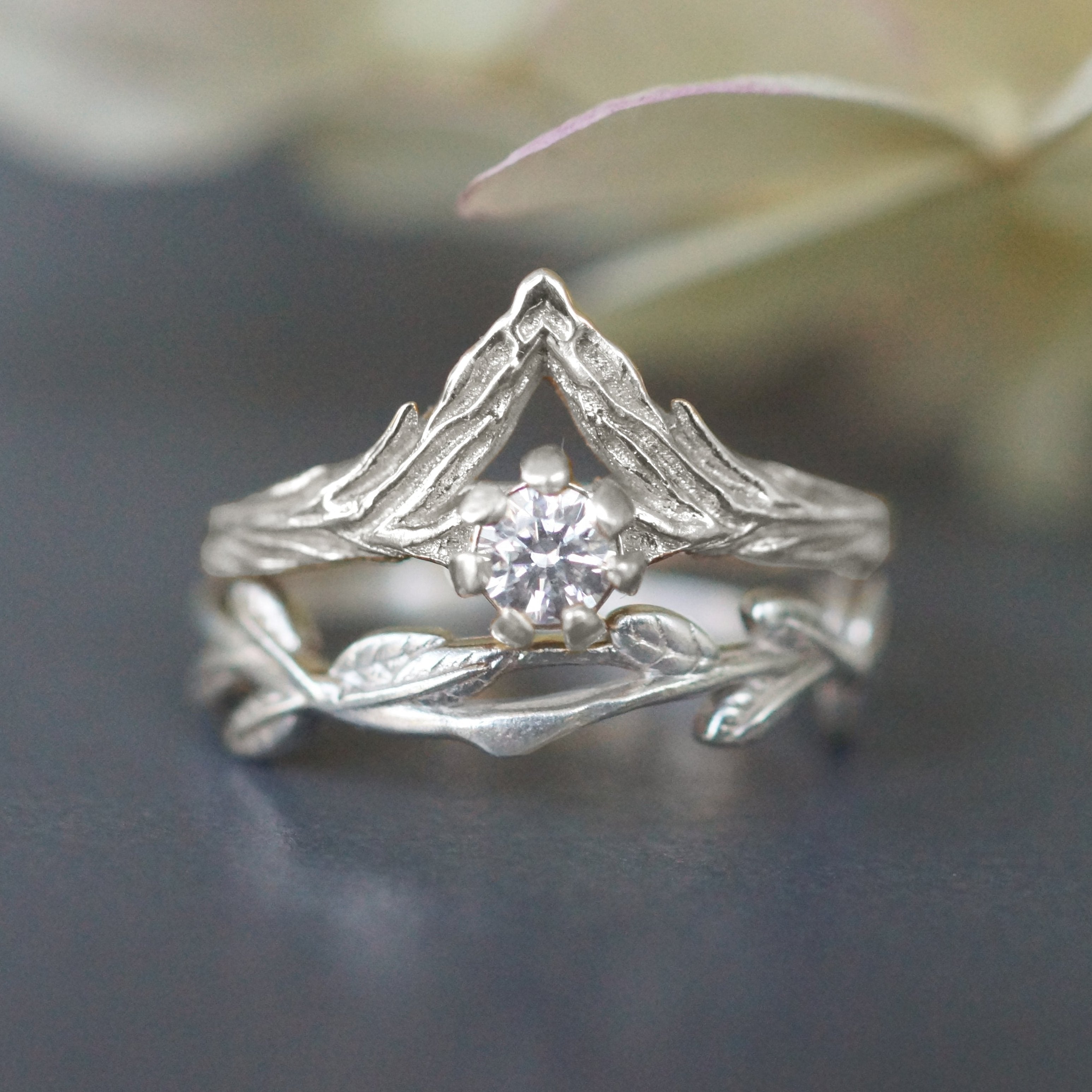 Diamond Bridal Set, Diamond Wedding Rings