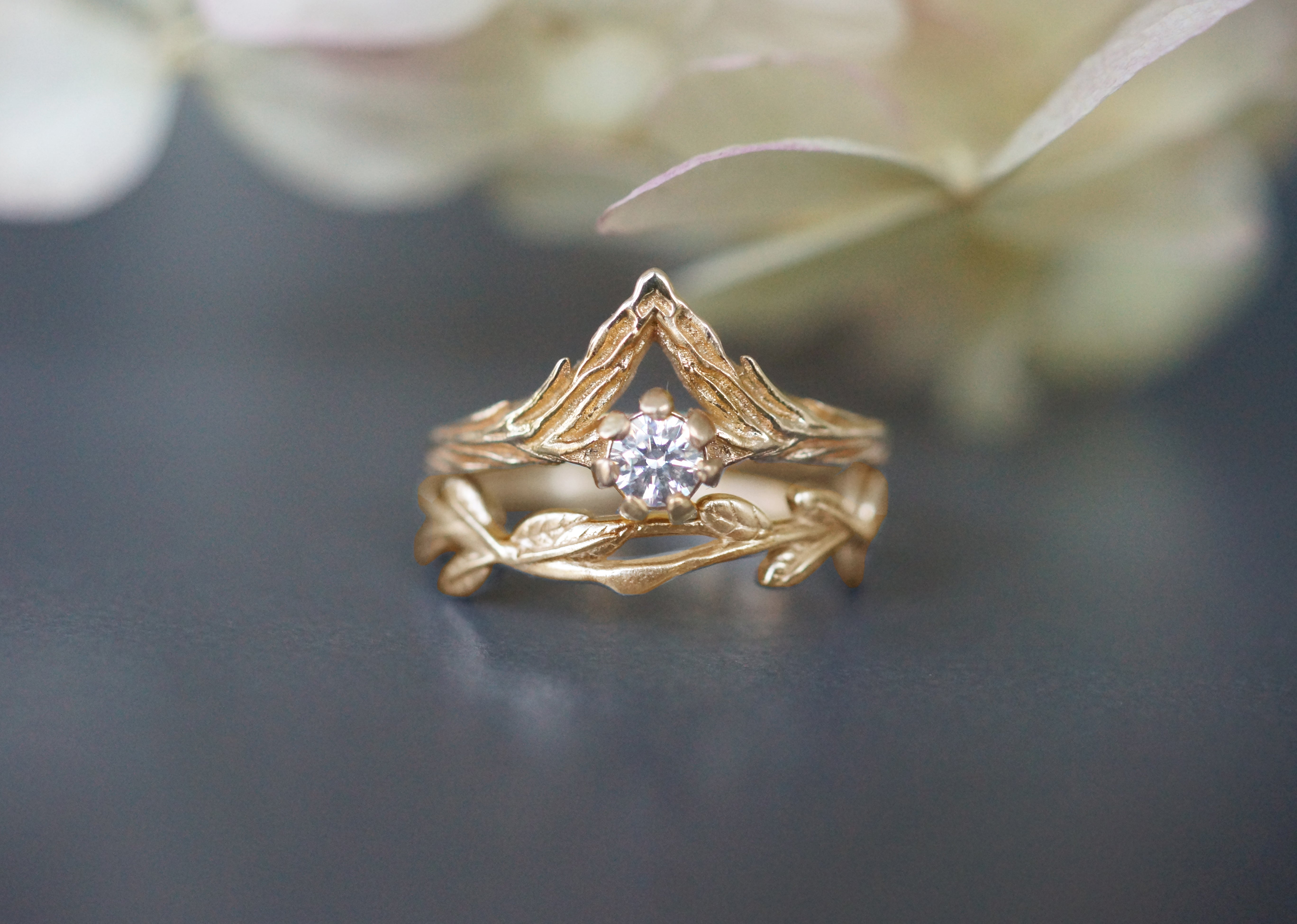 Diamond Bridal Set, Diamond Wedding Rings