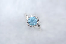 Load image into Gallery viewer, Snow Night Swiss Topaz Engagement Ring, Ship Next Day, Size 6
