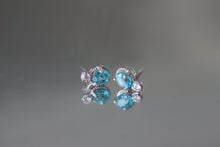 Load image into Gallery viewer, Arcadia Silver Apatite Studs, Rare Ocean Apatite studs
