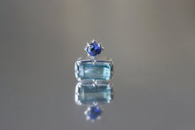 Load image into Gallery viewer, Arcadia Starry Night Studs, Aquamarine and Sapphire Earrings Studs
