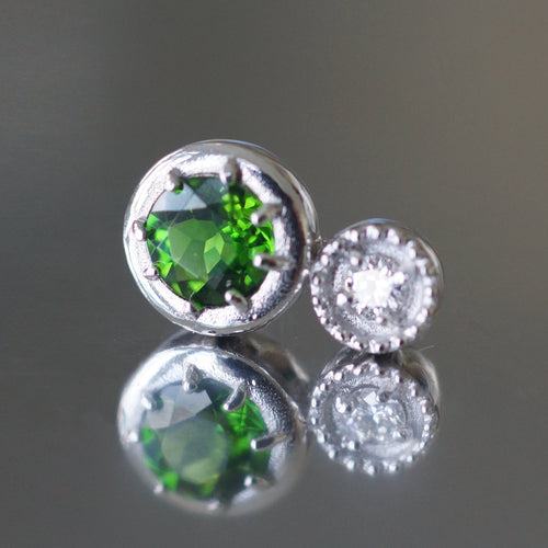 peridot earrings 14k