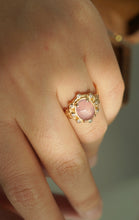 Load image into Gallery viewer, 14k Rose Quartz Engagement Ring, Pink Rose Quartz Engagement ring
