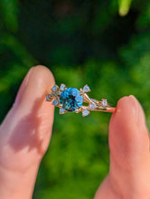 Load image into Gallery viewer, Hera Blue Sapphire ring, Blue Sapphire Engagement ring, Twig Ring
