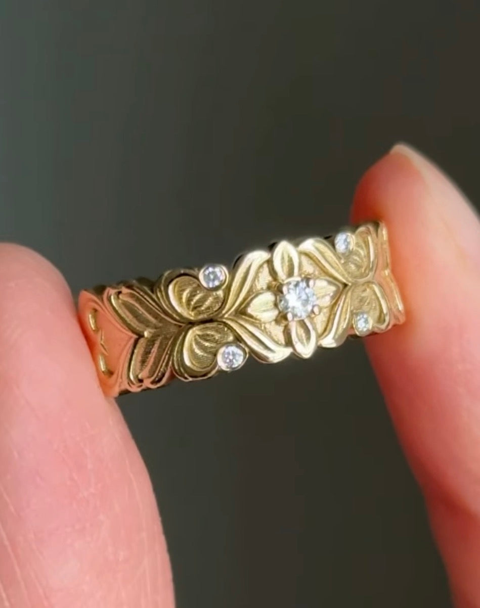 Lumiere Diamond Wedding Band, Diamond Wedding Ring, Wedding Band