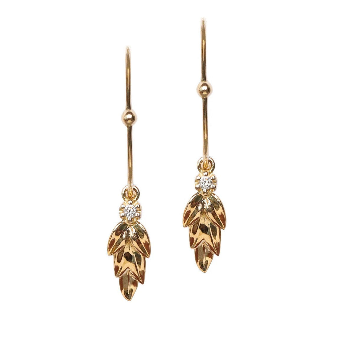 Field of Gold 18k Diamond earrings Gold, Diamond earring hoops