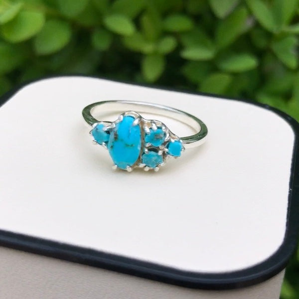 Raw Turquoise Ring, Engagement Ring