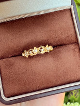 Load image into Gallery viewer, Morning Glory Wedding Band, Diamond Wedding Ring, Floral Wedding Band
