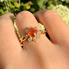 Load image into Gallery viewer, Eve&#39;s Garden Orange Garnet Engagement Ring, Garnet engagement ring
