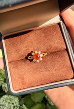 Load image into Gallery viewer, Eve&#39;s Garden Orange Garnet Engagement Ring, Garnet engagement ring
