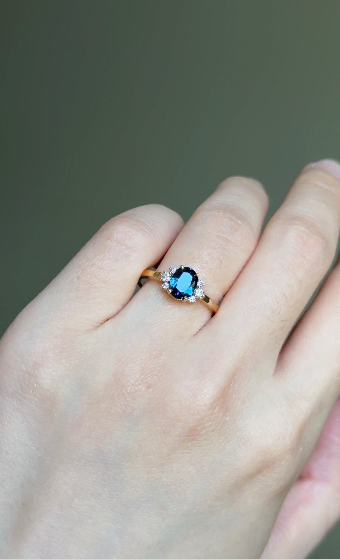 Classic Dainty Sapphire ring, Rare Blue Sapphire Engagement ring