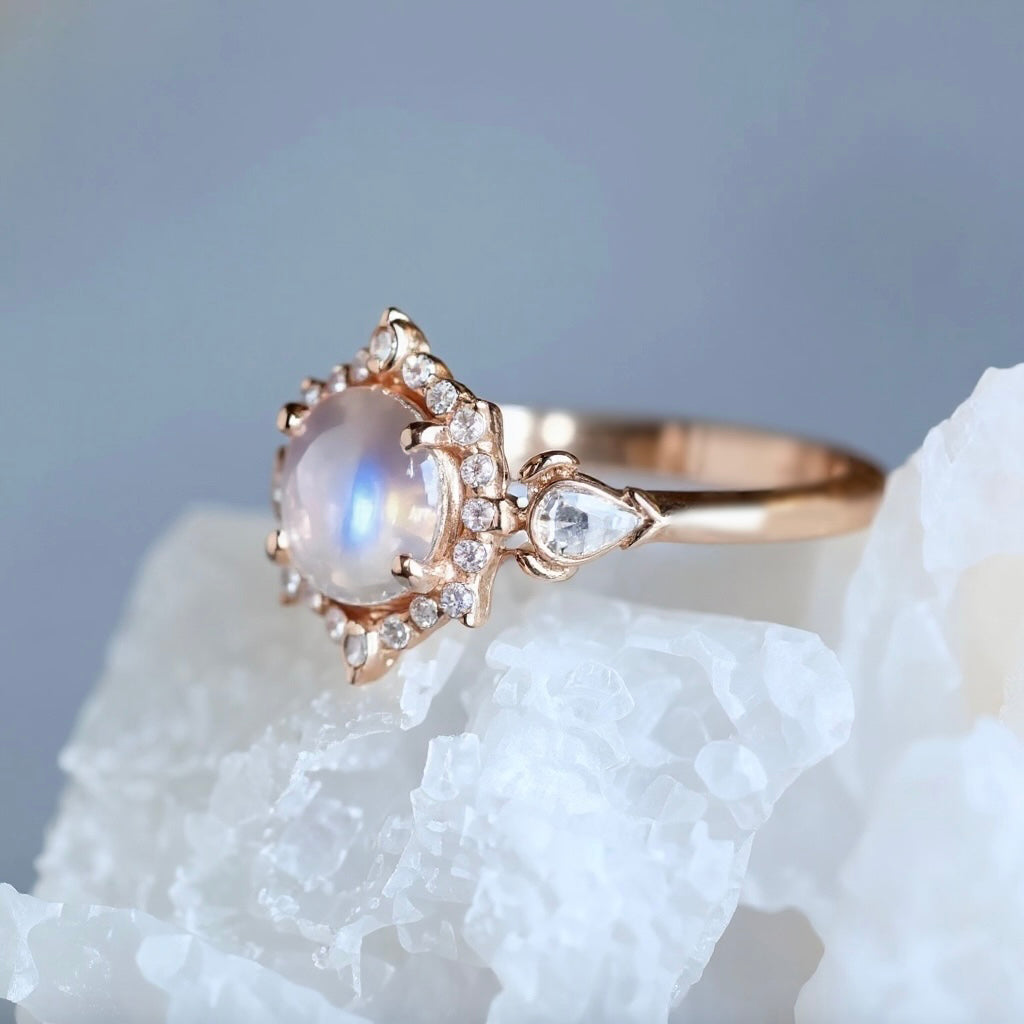 Moonstone Ring, Moonstone Engagement Ring