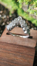 Load image into Gallery viewer, Herkimer Diamond Wedding Ring, Raw Crystal Wedding Ring

