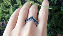 Load image into Gallery viewer, Raw Sapphire Wedding Ring, Raw Sapphire Engagement Ring
