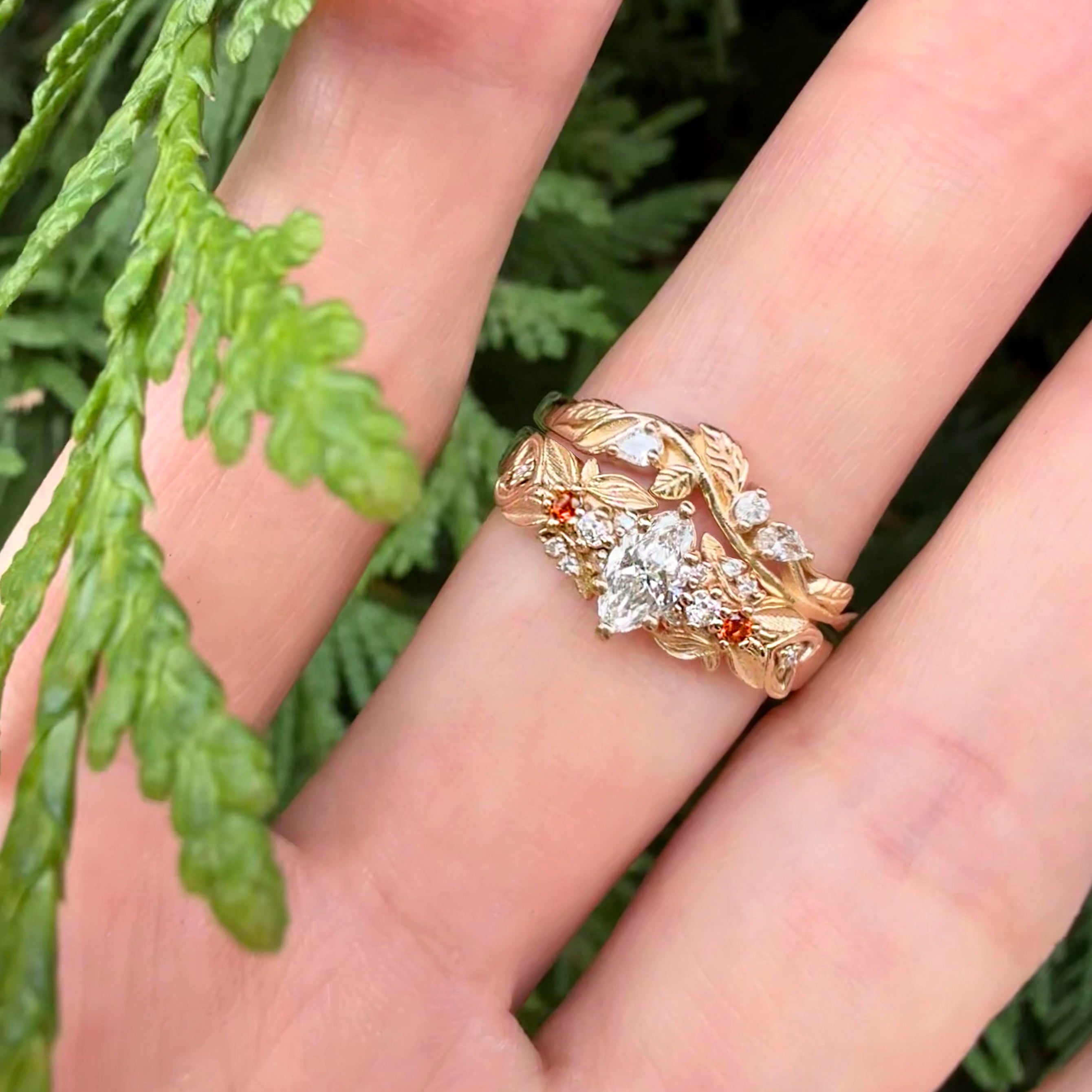 Elia 14k Gold Engagement ring, Diamond Engagement Ring